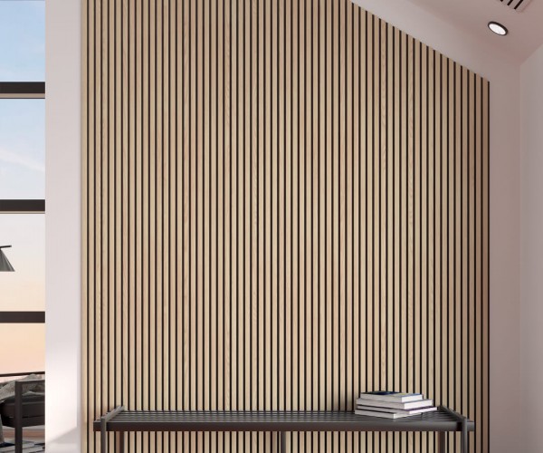 Панель стеновая акустическая МДФ Stella Trend Light Дуб Снежный