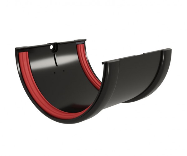 Соединитель желобов ПВХ Grand Line Черный (RAL 9005)