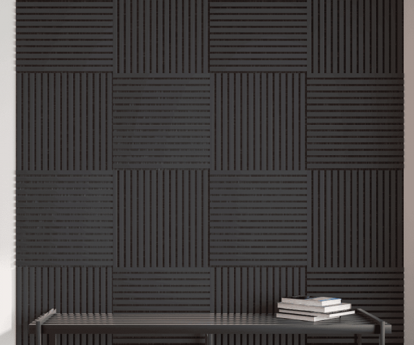 Панель стеновая акустическая МДФ Stella Comfort De Luxe Black Lead