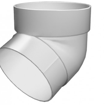 Колено трубы 67 град. ПВХ Grand Line Белый (RAL 9003)