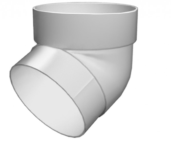 Колено трубы 67 град. ПВХ Grand Line Белый (RAL 9003)