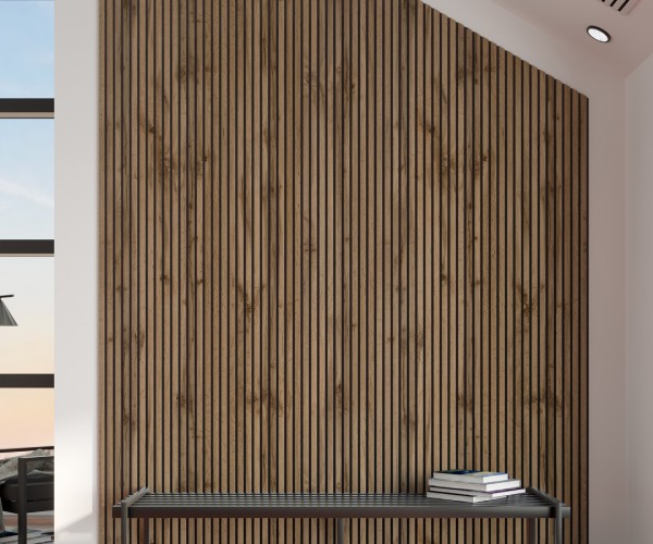 Панель стеновая акустическая МДФ Stella Trend Light Пекан