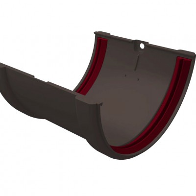 Соединитель желобов ПВХ Grand Line Графит (RAL 7024)