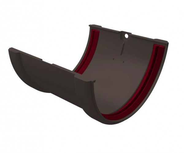 Соединитель желобов ПВХ Grand Line Графит (RAL 7024)