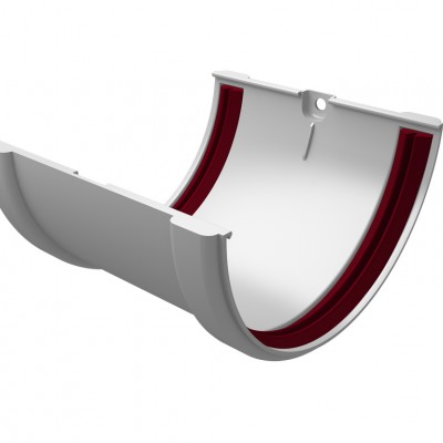 Соединитель желобов ПВХ Grand Line Белый (RAL 9003)