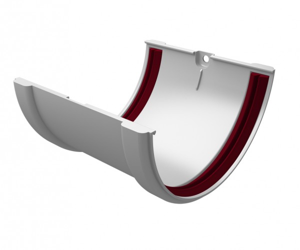 Соединитель желобов ПВХ Grand Line Белый (RAL 9003)