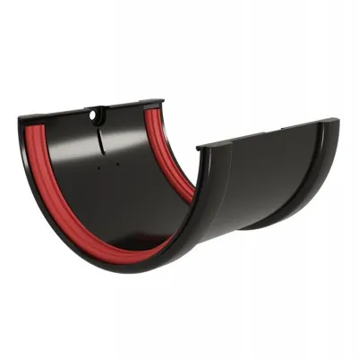 Соединитель желобов ПВХ Grand Line Черный (RAL 9005)