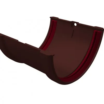 Соединитель желобов ПВХ Grand Line Шоколадный (RAL 8017)